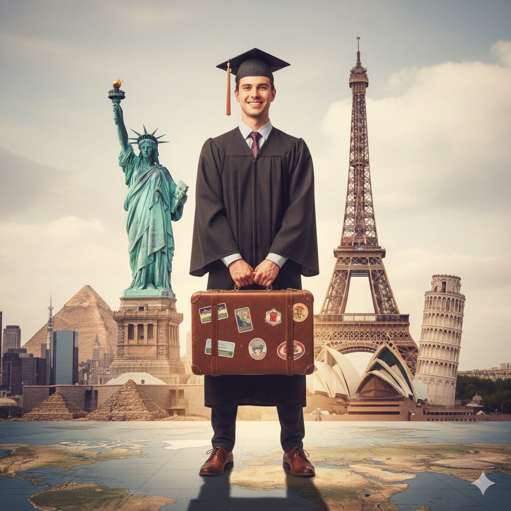 خريج يعمل في الخارج